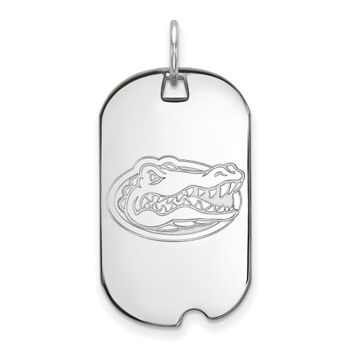 10K White Gold University of Florida Small Dog Tag by LogoArt