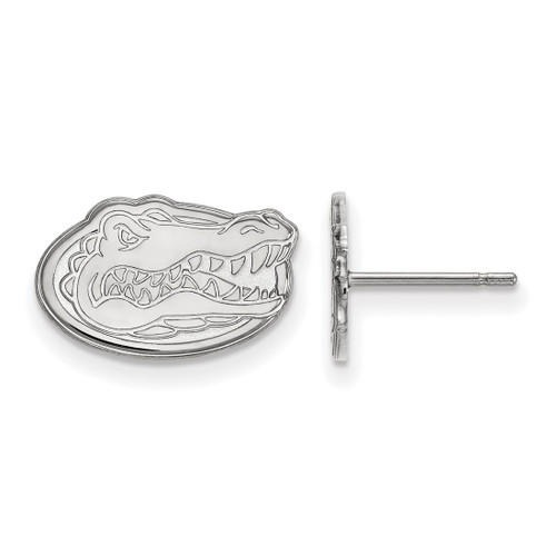 10K White Gold University of Florida X-Small Post Earrings by LogoArt (1W008UFL)