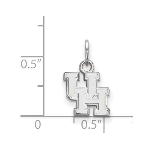 Image of 10K White Gold University of Houston X-Small Pendant by LogoArt (1W001UHO)