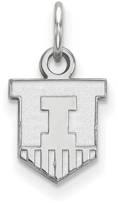 Image of 10K White Gold University of Illinois X-Small Pendant by LogoArt (1W043UIL)