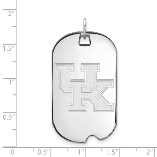 Image of 10K White Gold University of Kentucky Large Dog Tag by LogoArt