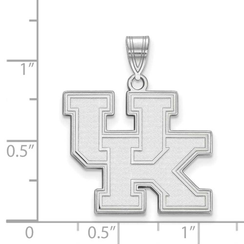 Image of 10K White Gold University of Kentucky Large Pendant by LogoArt (1W004UK)