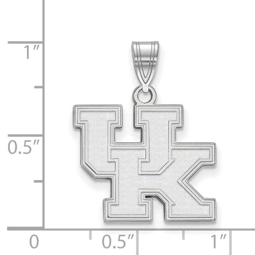 Image of 10K White Gold University of Kentucky Medium Pendant by LogoArt (1W003UK)