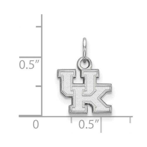 Image of 10K White Gold University of Kentucky X-Small Pendant by LogoArt (1W001UK)