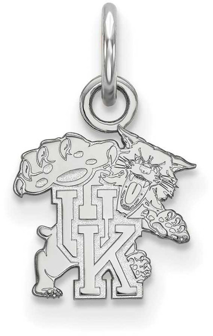 Image of 10K White Gold University of Kentucky X-Small Pendant by LogoArt (1W043UK)