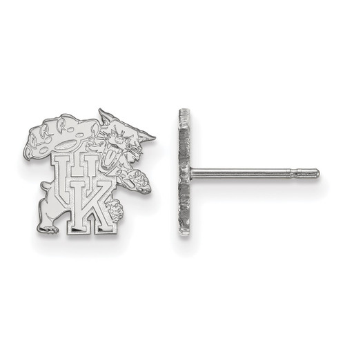 10K White Gold University of Kentucky X-Small Post Earrings by LogoArt (1W050UK)
