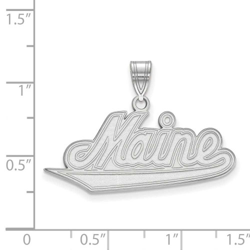 Image of 10K White Gold University of Maine Large Pendant by LogoArt