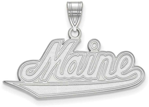 Image of 10K White Gold University of Maine Large Pendant by LogoArt