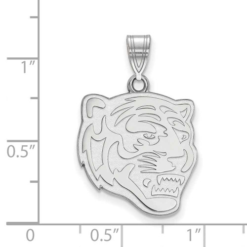 Image of 10K White Gold University of Memphis Large Pendant by LogoArt (1W044UMP)