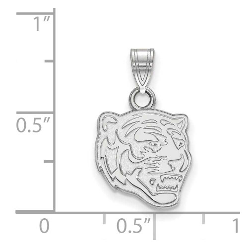 Image of 10K White Gold University of Memphis Small Pendant by LogoArt (1W043UMP)