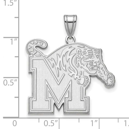 Image of 10K White Gold University of Memphis XL Pendant by LogoArt
