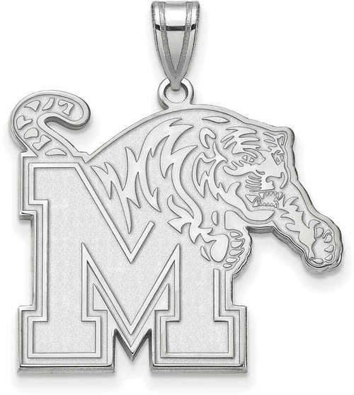 Image of 10K White Gold University of Memphis XL Pendant by LogoArt