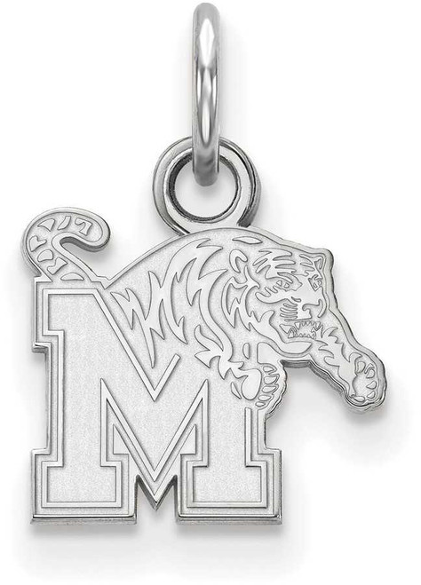 Image of 10K White Gold University of Memphis X-Small Pendant by LogoArt
