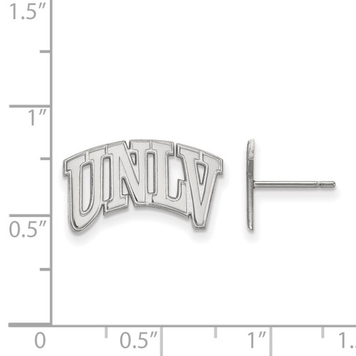 Image of 10K White Gold University of Nevada Las Vegas Small Post Earrings by LogoArt