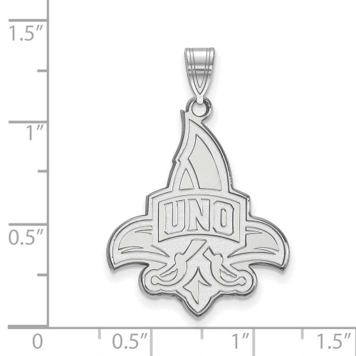 Image of 10K White Gold University of New Orleans XL Pendant by LogoArt