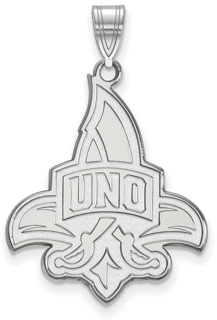 Image of 10K White Gold University of New Orleans XL Pendant by LogoArt