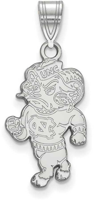 Image of 10K White Gold University of North Carolina Large Pendant by LogoArt (1W056UNC)