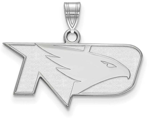 Image of 10K White Gold University of North Dakota Small Pendant by LogoArt (1W002UNOD)