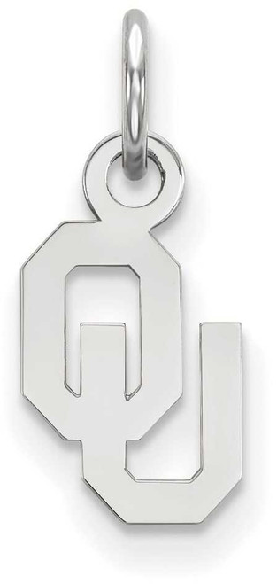 Image of 10K White Gold University of Oklahoma X-Small Pendant by LogoArt