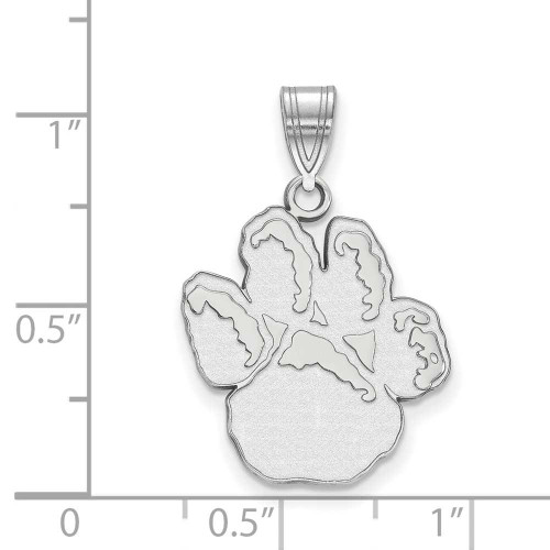 Image of 10K White Gold University of Pittsburgh Large Pendant by LogoArt (1W044UPI)