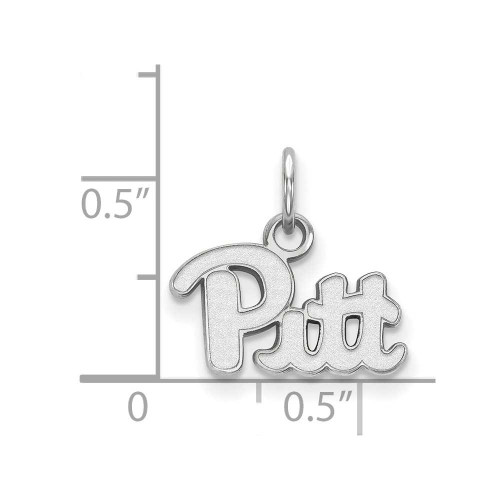 Image of 10K White Gold University of Pittsburgh X-Small Pendant by LogoArt (1W001UPI)