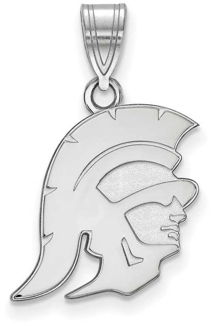 Image of 10K White Gold University of Southern California Medium Pendant LogoArt 1W023USC