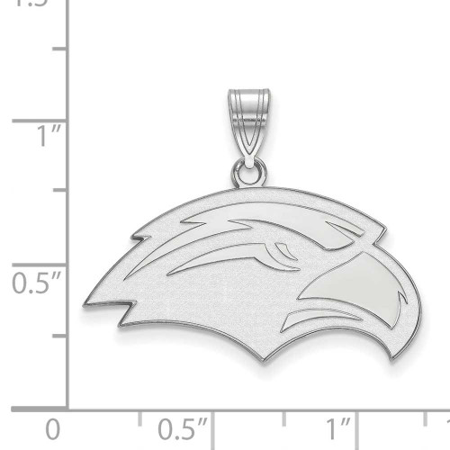 Image of 10K White Gold University of Southern Mississippi Medium Pendant by LogoArt