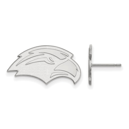 10K White Gold University of Southern Mississippi Small Post Earrings by LogoArt