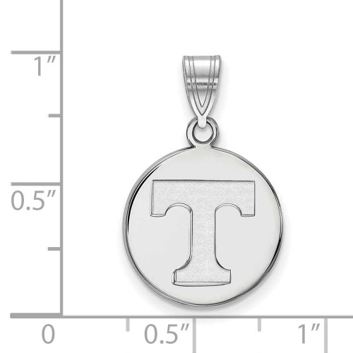 Image of 10K White Gold University of Tennessee Medium Disc Pendant by LogoArt