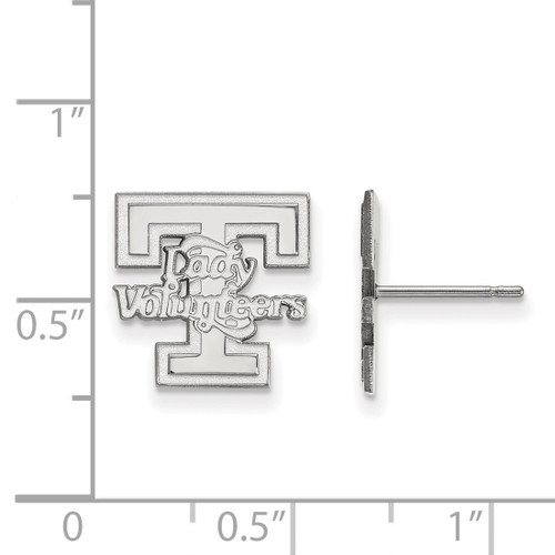 10K White Gold University of Tennessee Small Post Earrings by LogoArt (1W050UTN)