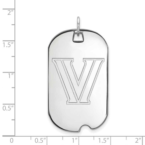 Image of 10K White Gold Villanova University Large Dog Tag by LogoArt