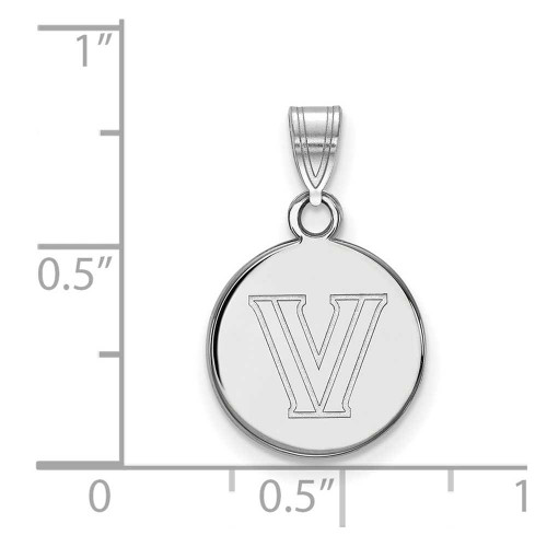 Image of 10K White Gold Villanova University Small Disc Pendant by LogoArt
