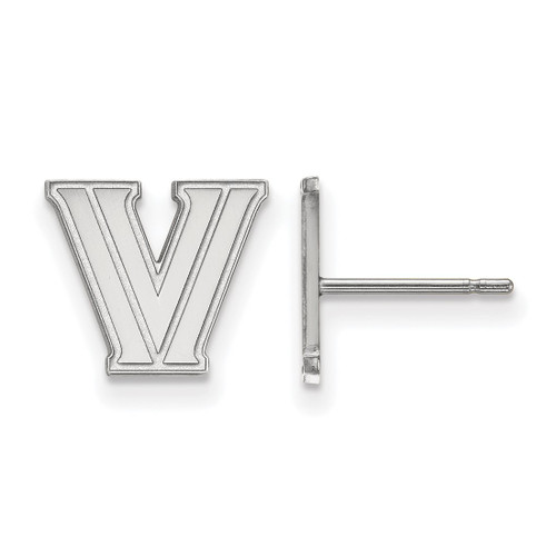 10K White Gold Villanova University X-Small Post Earrings by LogoArt
