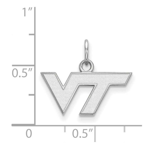 Image of 10K White Gold Virginia Tech X-Small Pendant by LogoArt