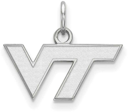 Image of 10K White Gold Virginia Tech X-Small Pendant by LogoArt