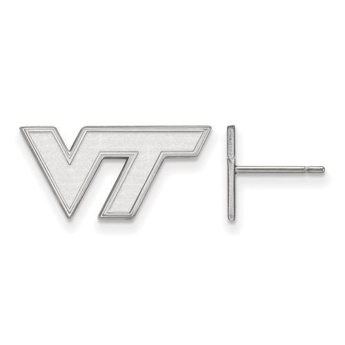 10K White Gold Virginia Tech X-Small Post Earrings by LogoArt