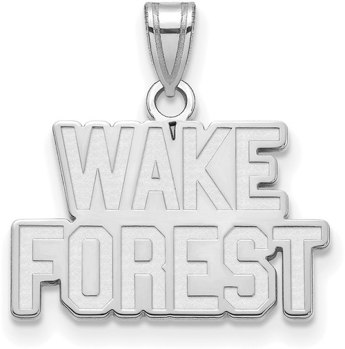 10K White Gold Wake Forest University Small Pendant by LogoArt (1W042WFU)