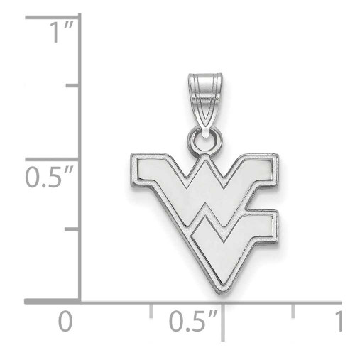 Image of 10K White Gold West Virginia University Small Pendant by LogoArt