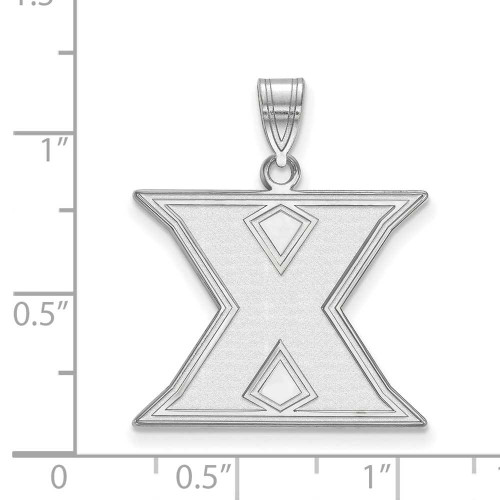 Image of 10K White Gold Xavier University Large Pendant by LogoArt