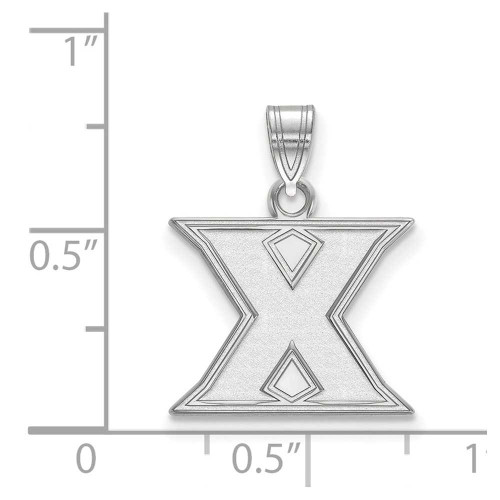 Image of 10K White Gold Xavier University Small Pendant by LogoArt