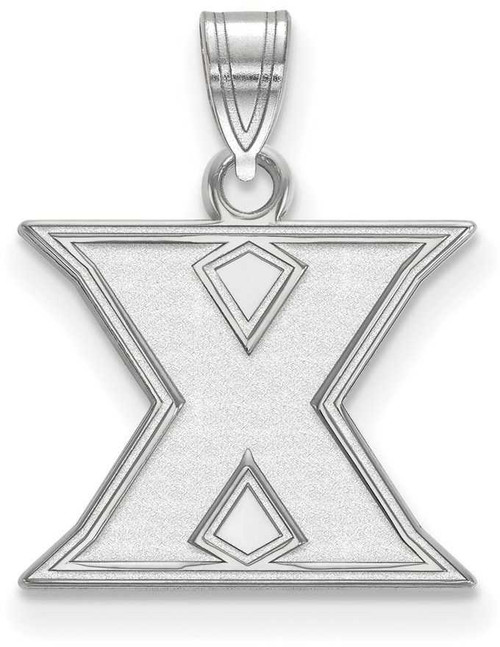 Image of 10K White Gold Xavier University Small Pendant by LogoArt