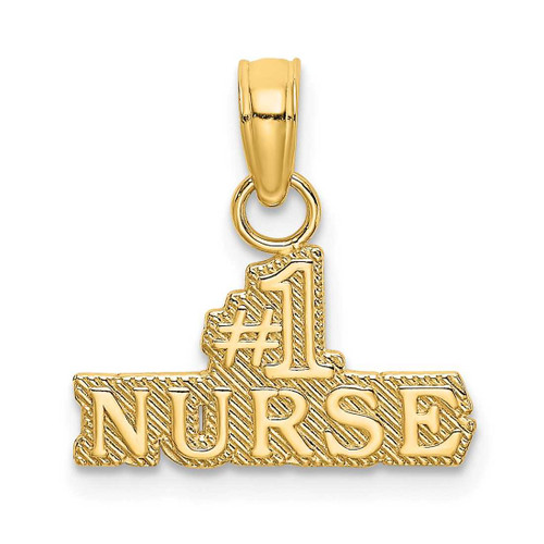 Image of 10k Yellow Gold #1 Nurse Pendant