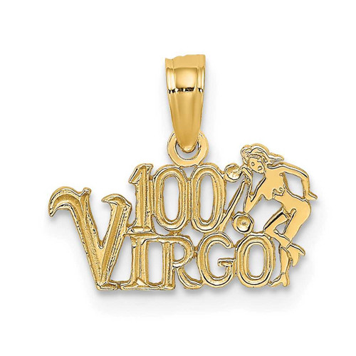 Image of 10K Yellow Gold 100% VIRGO Pendant