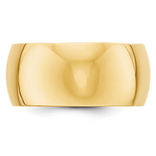 Image of 10K Yellow Gold 10mm Half Round Band Ring