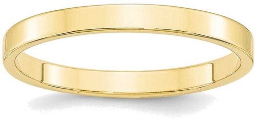 Image of 10K Yellow Gold 2.5mm Lightweight Flat Band Ring