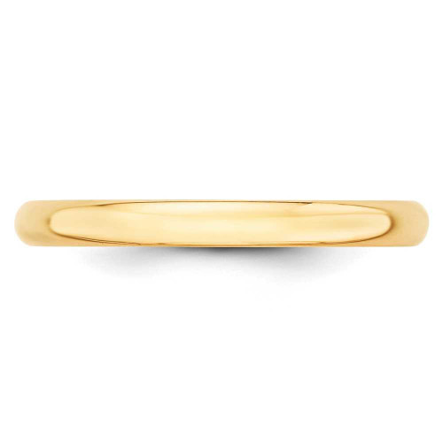 Image of 10K Yellow Gold 2.5mm Lightweight Half Round Band Ring