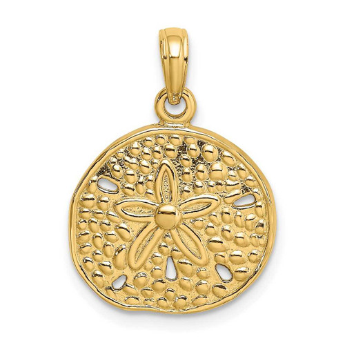 Image of 10K Yellow Gold 2-D Cut-Out Sand Dollar Pendant