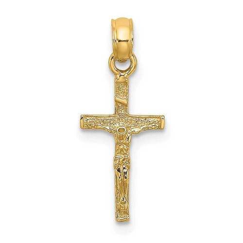 Image of 10k Yellow Gold 2-D Mini Crucifix Pendant