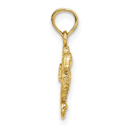 Image of 10K Yellow Gold 2-D Mini Seahorse Pendant