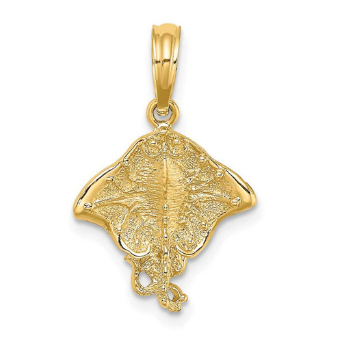 Image of 10K Yellow Gold 2-D Stingray Pendant 10K7578